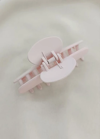 Mandal Toka Saç Aksesuarı 9 cm İthal Ürün Saç Tokası Renk Açık Pembe - 3