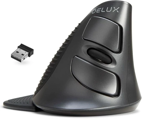 TechTic Kablosuz Dikey Mouse Sessiz 6 Tuşlu 800/1200/1600 DPI Bilek Destekli Ergonomik-Delux M618gx - 1
