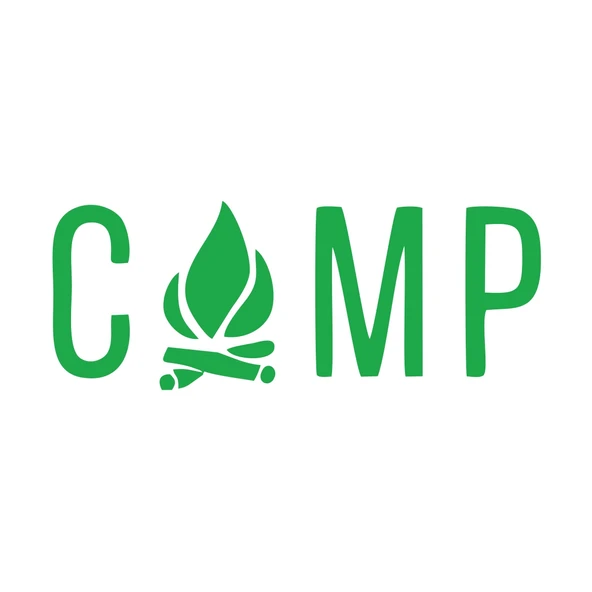 Kamp Yazı Sticker 17x17 Cm Yeşil ürün görseli