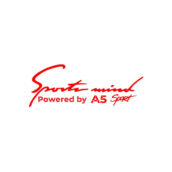 Sports Mind Audi A5 Sports Sticker 17x17 Cm Kırmızı ürün görseli