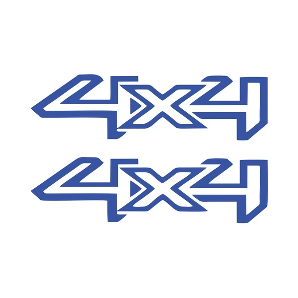 4x4 Sticker 2 Adet  17x17 Cm Mavi ürün görseli