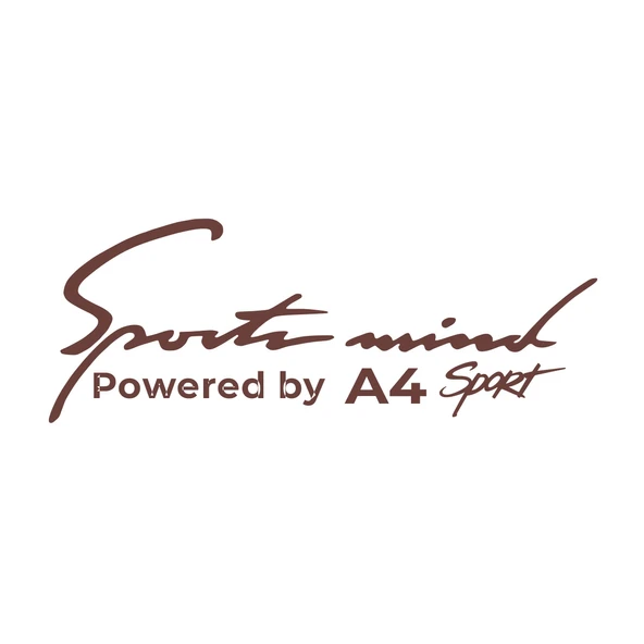 Sports Mind Audi A4 Sports Sticker 17x17 Cm Kahverengi