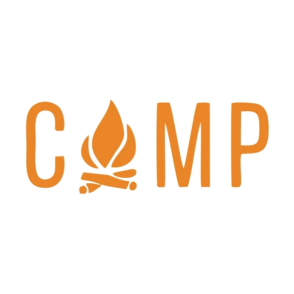 Kamp Yazı Sticker 17x17 Cm Turuncu ürün görseli