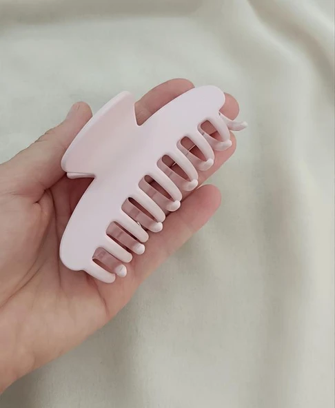 Mandal Toka Saç Aksesuarı 9 cm İthal Ürün Saç Tokası Renk Açık Pembe - 2