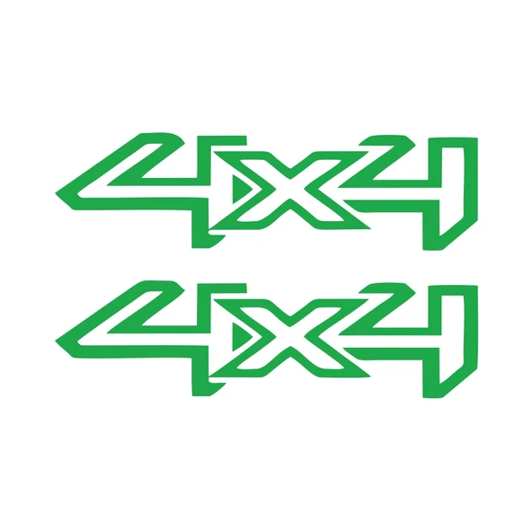4x4 Sticker 2 Adet  17x17 Cm Yeşil ürün görseli