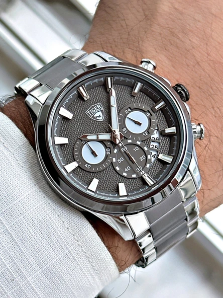 TI-618B TIGER ÇELİK ERKEK SAATİ ürün görseli