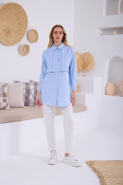 SERPME TAŞLI NERVÜRLÜ GÖMLEK - 3