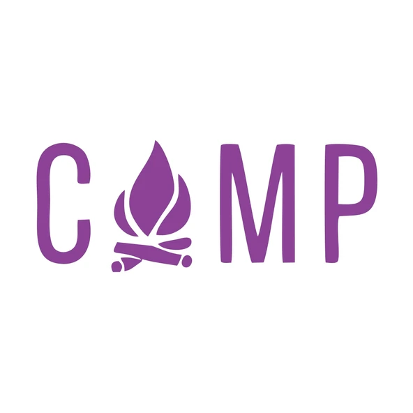 Kamp Yazı Sticker 17x17 Cm Mor ürün görseli