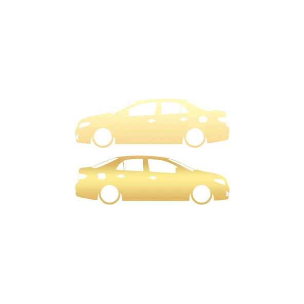 Basık Corolla Sticker 17x17 Cm Gold