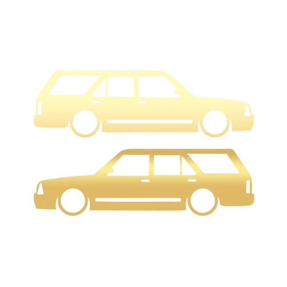 Basık Kartal Sticker 17x17 Cm Gold