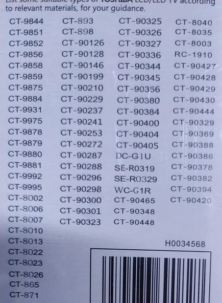 Rm-D809 Toshiba Tv Kumandası 31873 - 2