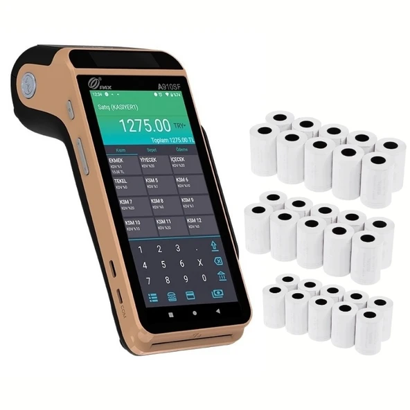 PAX A910SF Android YazarkasaPOS 30 Rulo Hediye