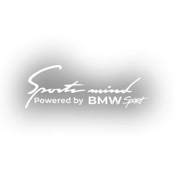 Sports Mind BMW Sports Sticker 17x17 Cm Beyaz ürün görseli