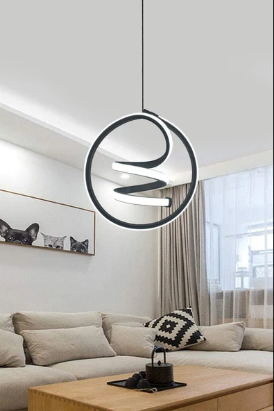 Modern Sarkıt Tekli Antre, Oda Helezon Ledli Avize - 3