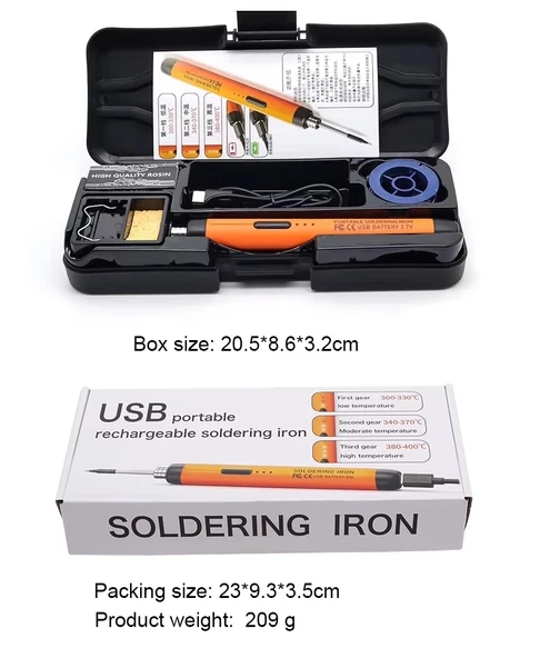 USB 5V 8W Sıcaklık Ayarlı USB Kalem Havya Seti - Resim 7