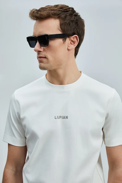 Lufian 111020235 Marcus Modern Grafik Tişort Erkek T-Shirt - Resim 4