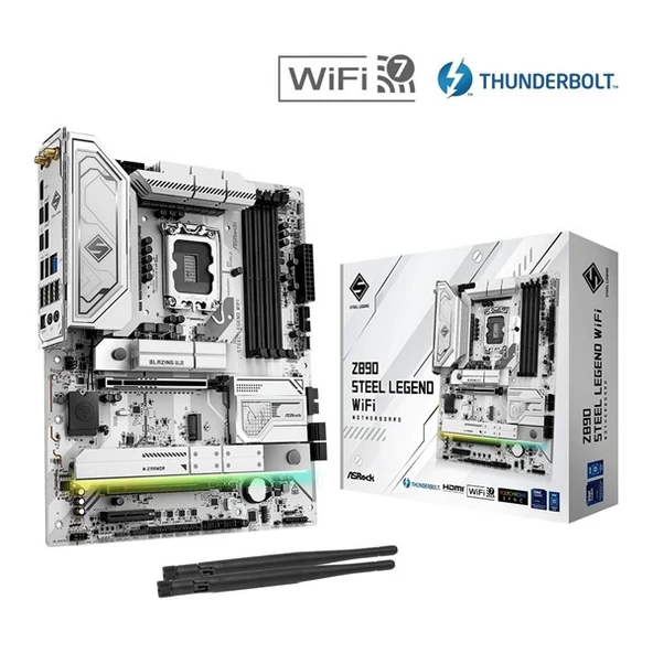 ASROCK Z890 STEEL LEGEND WIFI7 DDR5 HDMI-DP TYPEC PCIE 5.0 1851P ATX