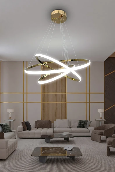 3'lü Çember Led Avize - 9
