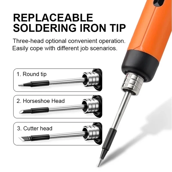 USB 5V 8W Sıcaklık Ayarlı USB Kalem Havya Seti - Resim 4