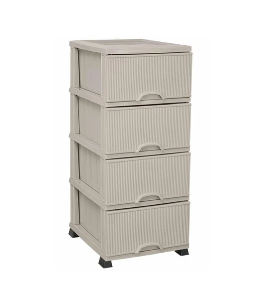 Omnipazar ELF-N293 Nostalji Plastik Mutfak Komidin Sebzelik 4 Katlı - 6