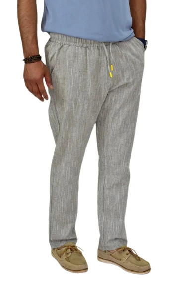 Erkek Pamuklu Yazlık Lastikli Pantolon 1928 BGL-ST04596 - Resim 7