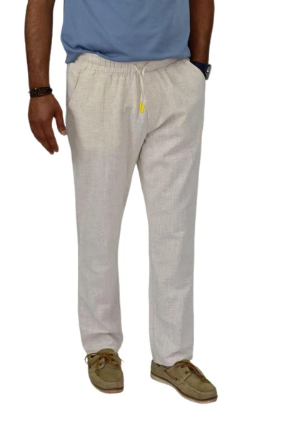 Erkek Pamuklu Yazlık Lastikli Pantolon 1928 BGL-ST04596 - Resim 6