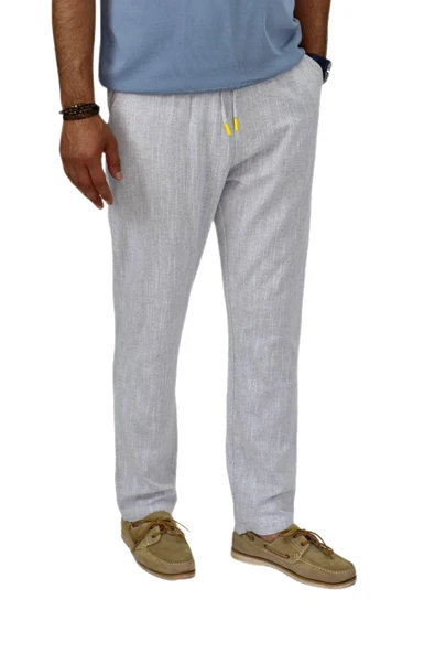 Erkek Pamuklu Yazlık Lastikli Pantolon 1928 BGL-ST04596 - Resim 5