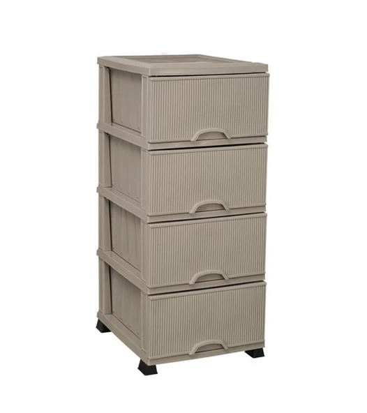 Omnipazar ELF-N293 Nostalji Plastik Mutfak Komidin Sebzelik 4 Katlı - 4