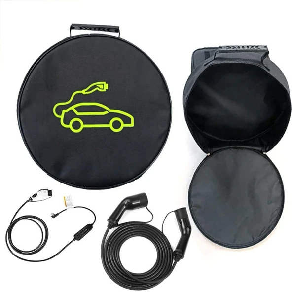 Glanz Elektrikli Araç Şarj Kablosu Taşıma Çantası Yuvarlak - 5