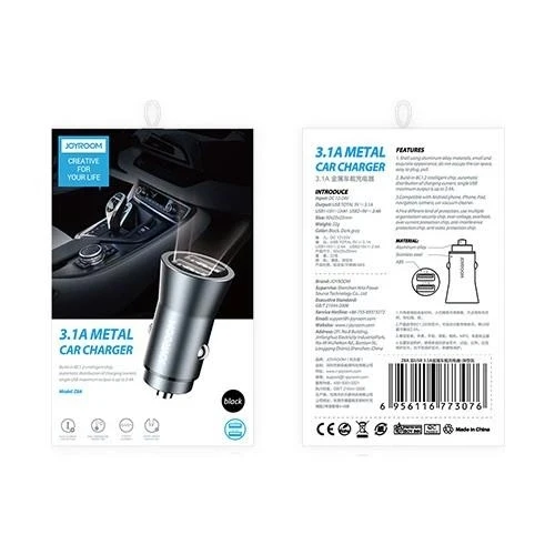 Joyroom Z8A 3.1A Metal Araç Hızlı Şarj Aleti ürün görseli