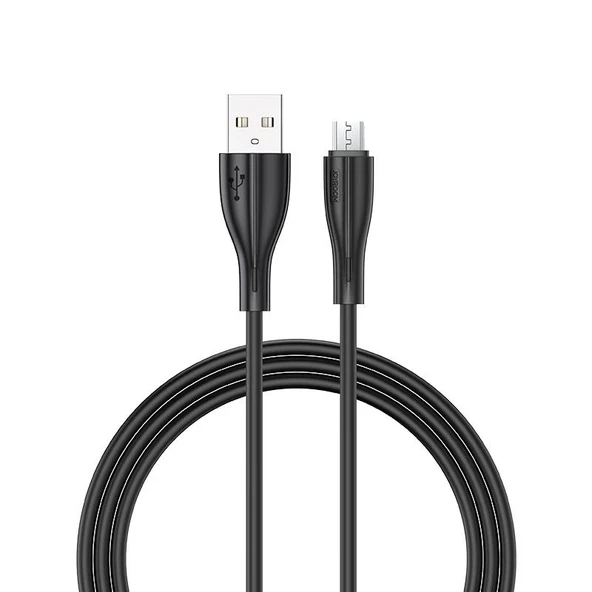 Joyroom S-M405 2.4A Mikro Şarj ve Data Kablosu PVC 2M Siyah - 1