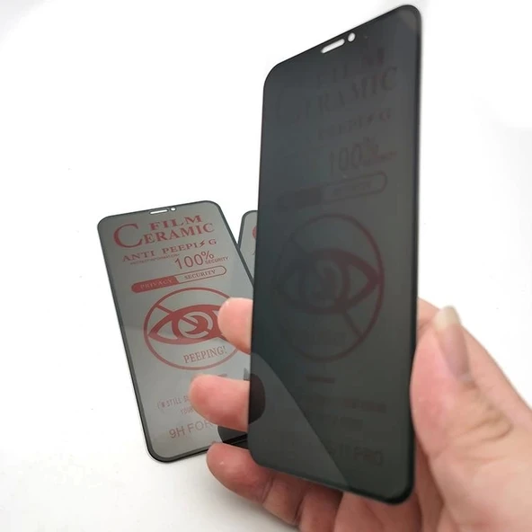 İphone 12 Mini Hayalet Privacy Fiber Nano Ekran Koruyucu - Resim 3