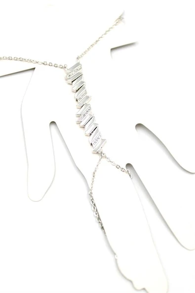 Taşlı Şahmeran Bileklik - Gümüş - 2