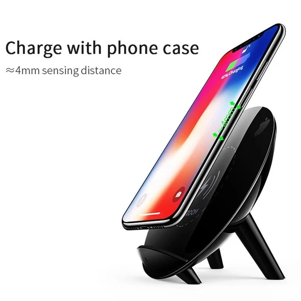 Joyroom JR-K10 Qi Kablosuz Şarj Standı Telefon Tutucu 5V 2A Wirelles Şarj - 3