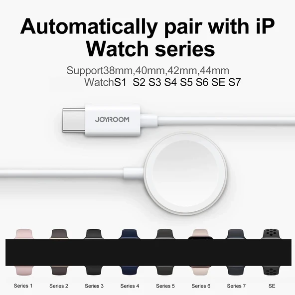 Joyroom Manyetik Type-C Giriş İphone  Watch Kablosuz Şarj Aleti - Resim 3