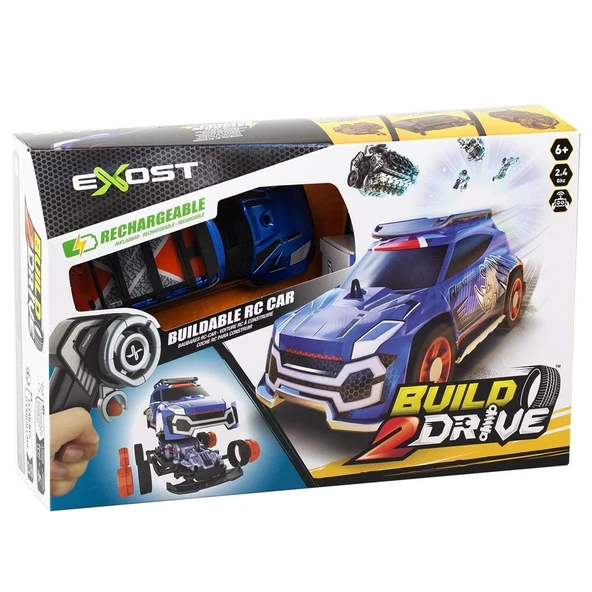 Silverlit Exost Build 2 Drive Kumandalı Yarış Aracı Kiti Mavi - 5