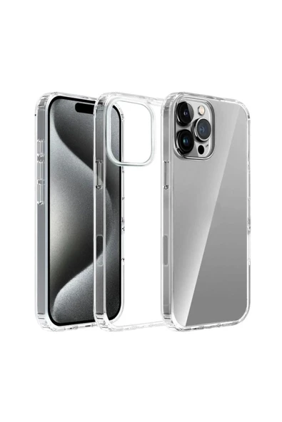 İphone 16 Pro Kılıf Süper Şeffaf Silikon Kapak - Resim 2