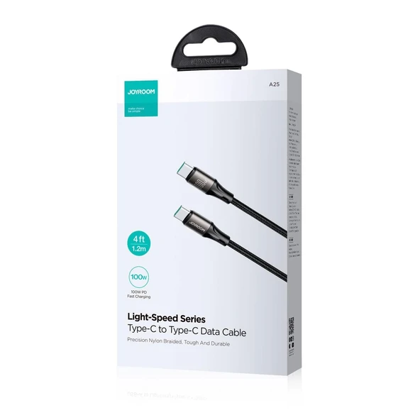 Joyroom SA25-CC52M 100W Type-C - Type-C Metal Hızlı Şarj Ve Data Kablosu 2 Metre - 3