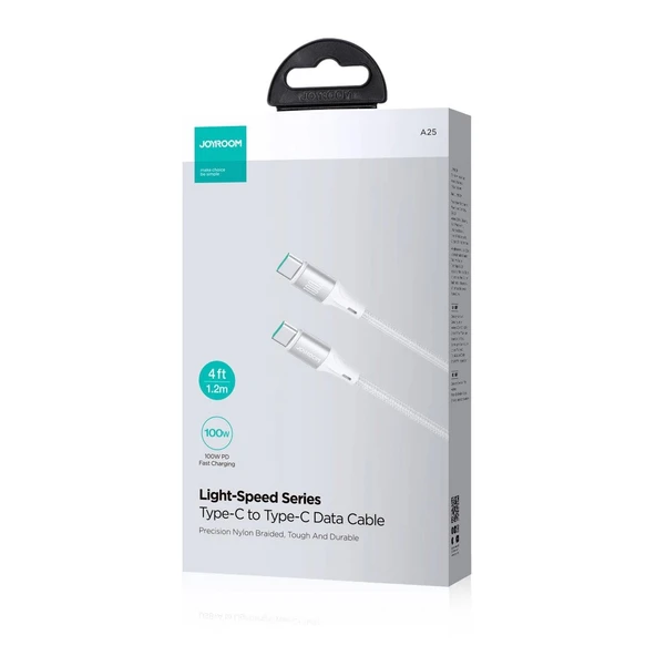 Joyroom SA25-CC52M 100W Type-C - Type-C Metal Hızlı Şarj Ve Data Kablosu 2 Metre - 4