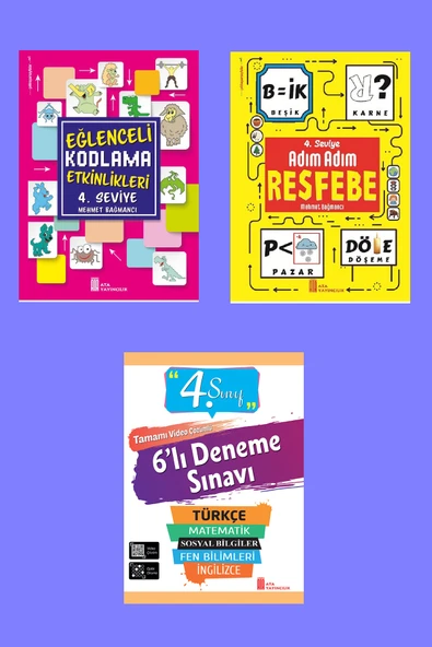 4.Sınıf Eğlenceli Kodlama+Resfebe+6 lı Deneme Sınavı