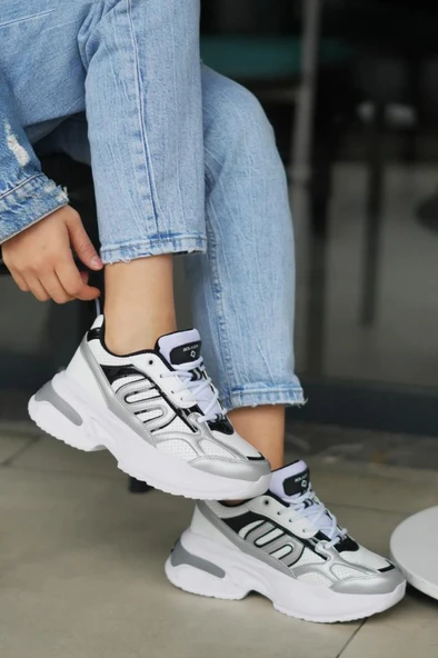 Papuçcity Slzr 03290 Kadın Yüksek Taban Günlük Spor Ayakkabı