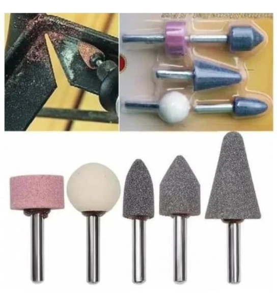 Büyük Boy 5 Parça Gravür Taşlama Seti (6M BÜYÜK BOY) - Metal, Ahşap Oyma, Parlatma, Çapak Alma - 3