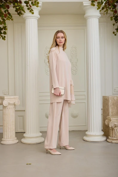 DANTELLİ ŞİFON FIRFIRLI KREP TAKIM - 2