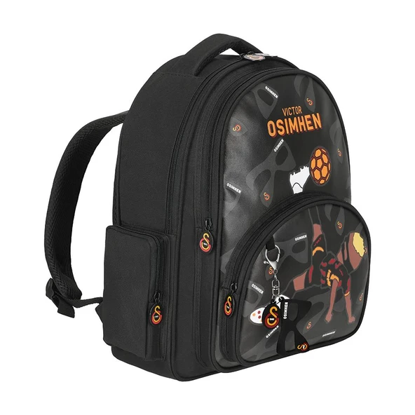 Galatasaray Lisanslı Victor OsmHen Parçalı Suni Deri Okul Sırt Çanta Seti 4 Lü Çanta Seti - Resim 3