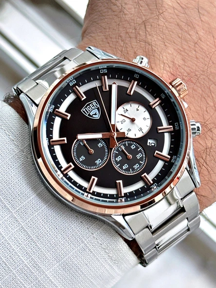 TI-615D TIGER ÇELİK ERKEK SAATİ ürün görseli