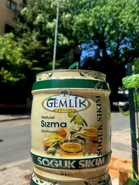 Gemlik Diyarı Soğuk Sıkım Naturel Sızma Zeytinyağı 5 LT - Sofranızın Altın Değeri