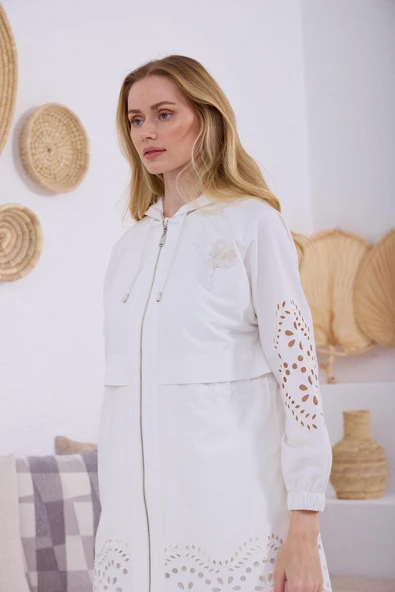 BRODE NAKIŞLI KAPŞONLU TRENCH - 2