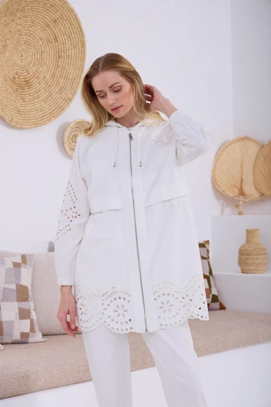 BRODE NAKIŞLI KAPŞONLU TRENCH - 3