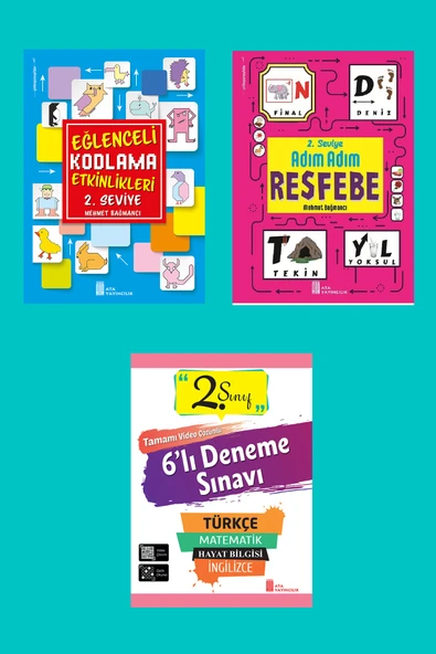 2.Sınıf Eğlenceli Kodlama+Resfebe+6lı Deneme Sınavı