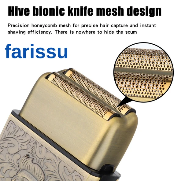 WA-093 Profesyonel Çift Bıçaklı Şarjlı Tıraş Makinesi | Günlük Sakal ve Sıfır Yanak - 4